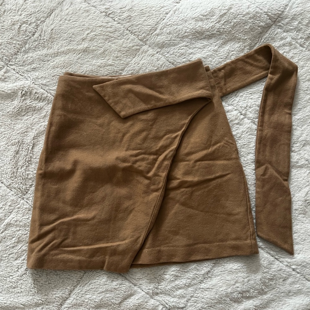 Aritzia brown tie skirt - Picture 1 of 5